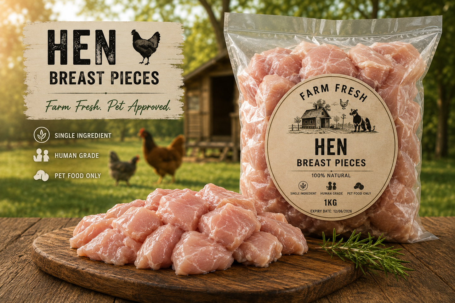Hen Breast Pieces
