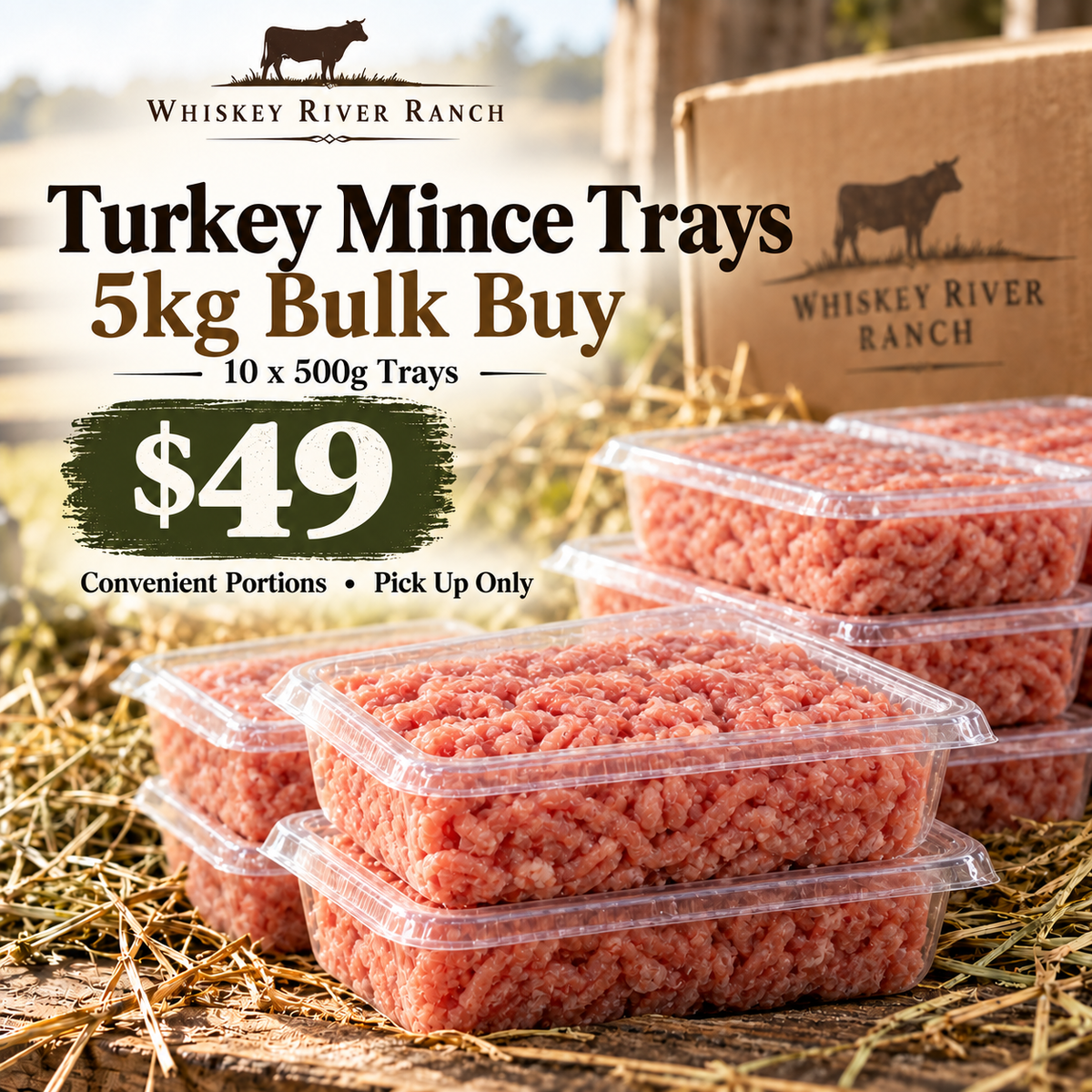 500g Turkey Mince Trays x10