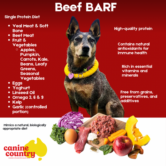 Canine Country Raw Food (BARF) - Beef (Low Fat)Pick Up Only