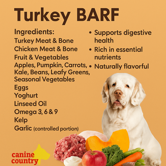 Balanced BARF -  Turkey (Low Allergy/ Sensitive Stomach) Meal